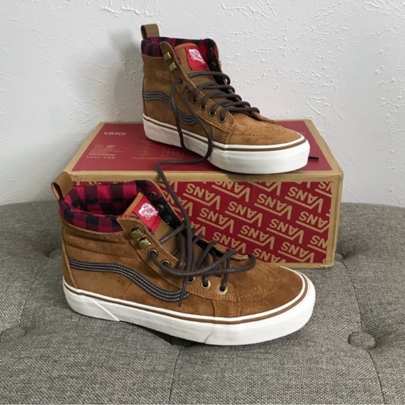 Vans Shoes - Vans sk8-HI Glazed Ginger/Marsh Plaid